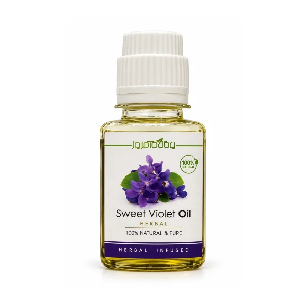 بطری روغن بنفشه زیتون امروز ۶۰ میلی‌لیتر